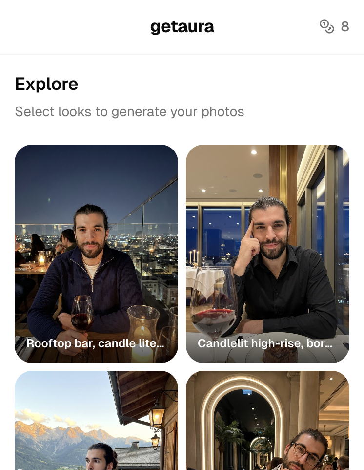 Pick your styles in the app